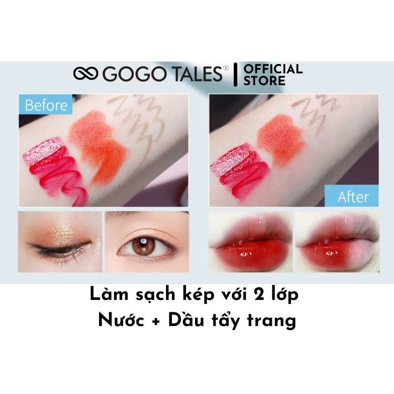 [Có sẵn] Nước tẩy trang mắt môi Gogo Tales dịu nhẹ, PH cân bằng, an toàn cho da, nội địa Trung chính hãng GT273