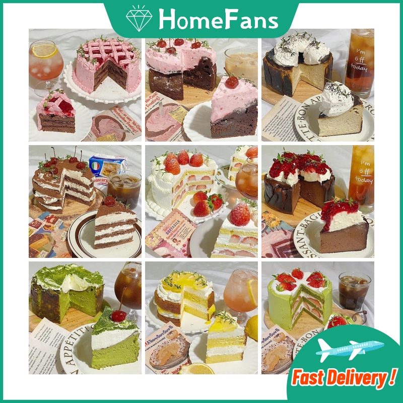 Bộ Tranh Đính Đá 5D Tự Làm 40x40cm Hình Bánh Kem Sinh Nhật Trang Trí Nhà Cửa