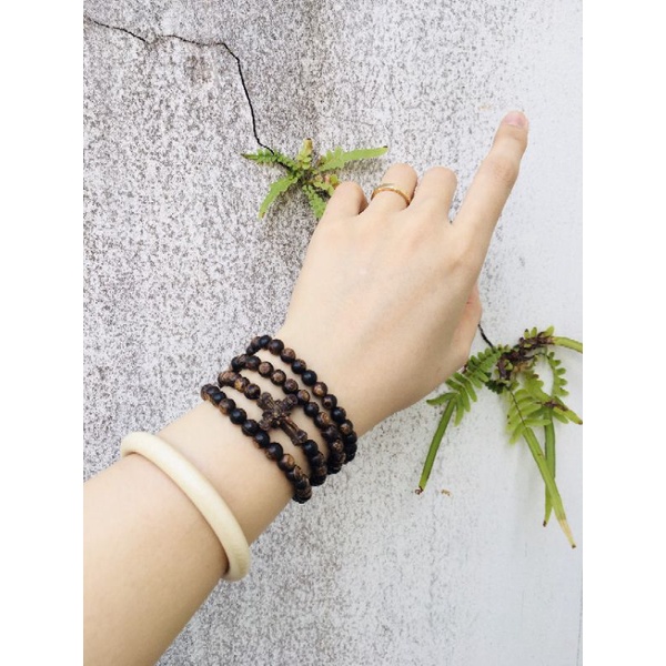 Mẫu Mới Chuỗi Hạt Trầm Hương Sánh Chìm Mix Thánh Giá