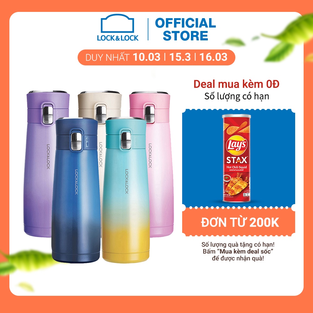 [Mã LIFEHL3 giảm 8% đơn 250K] Bình giữ nhiệt Holiday Sunset I.d Tumbler 450ml Lock&Lock - LHC3245 (5 màu)