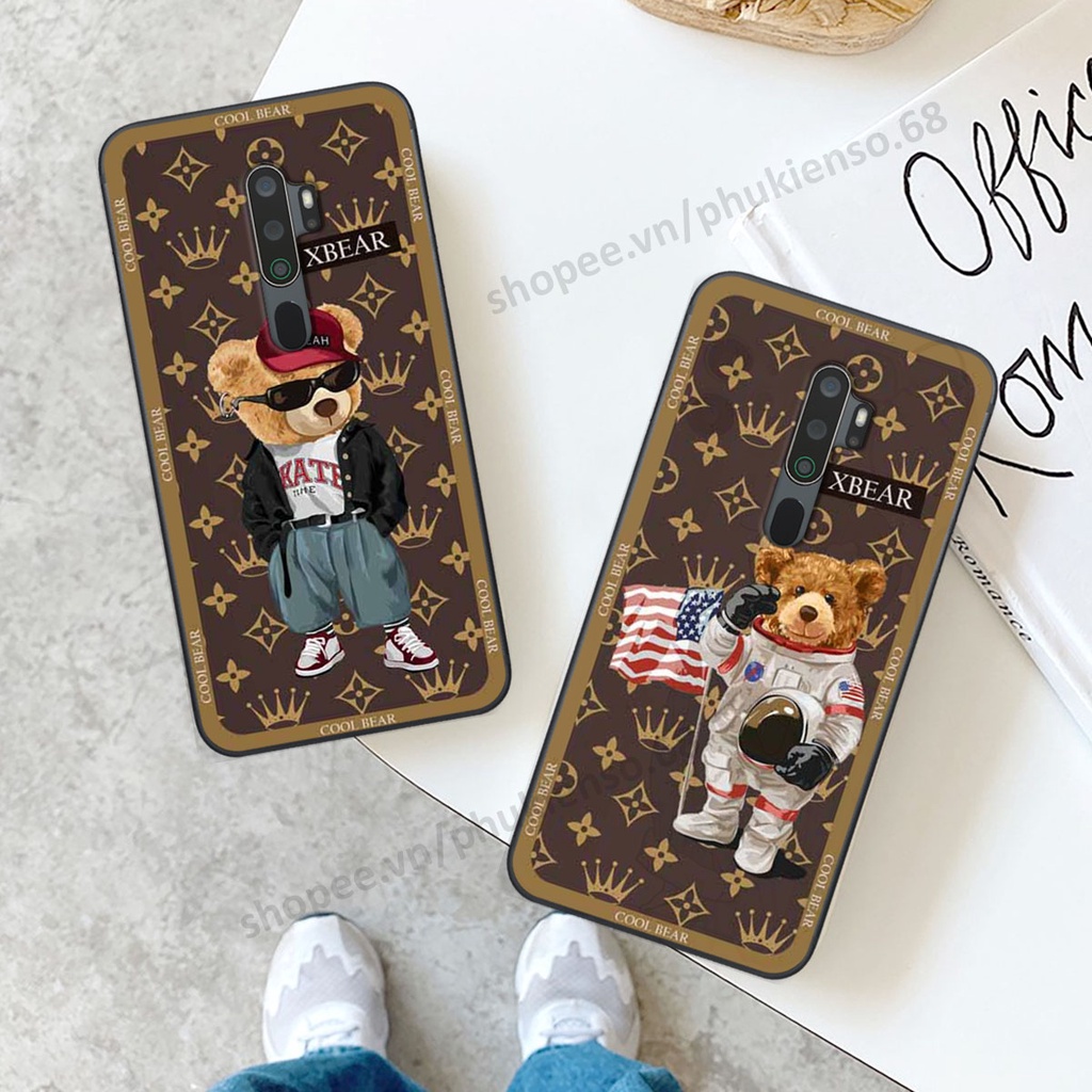 Ốp lưng điện thoại Oppo A5 2020 / A9 2020 in hình gấu bear, kaws, doremon thời trang, ốp lưng cao cấp chất lượng