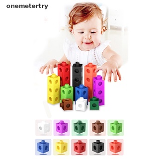 【ONEM】 10 Colors Graphics Math Link Cubes Baby Geometric Counting Cubes Snap Blocks .