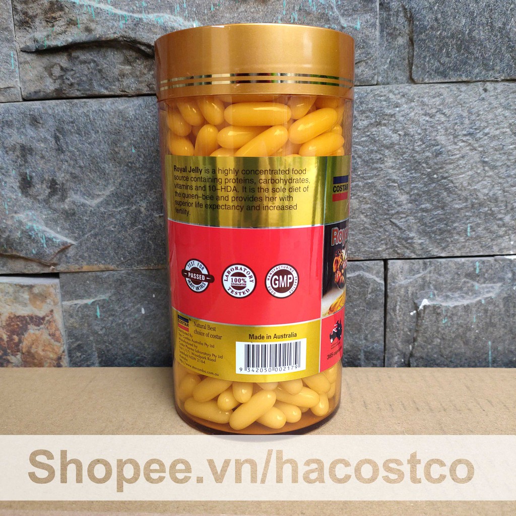 Viên Uống Sữa Ong Chúa Costar Royal Jelly 1610mg 365 viên | BigBuy360 - bigbuy360.vn