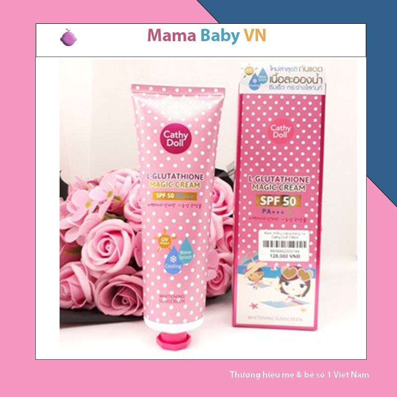 Kem chống nắng dưỡng trắng da Cathy Doll L- Glutathione Magic Cream SPF50 PA+++ 138ml Mama Baby VN