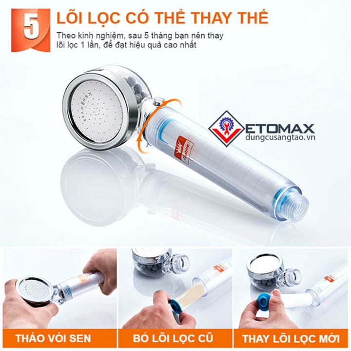 ⚡️𝗕𝗛 𝟭𝟮 𝗧𝗛𝗔́𝗡𝗚⚡️Vòi sen tăng áp 3S – Lõi lọc Hàn Quốc cao cấp [FREE ship 99k]