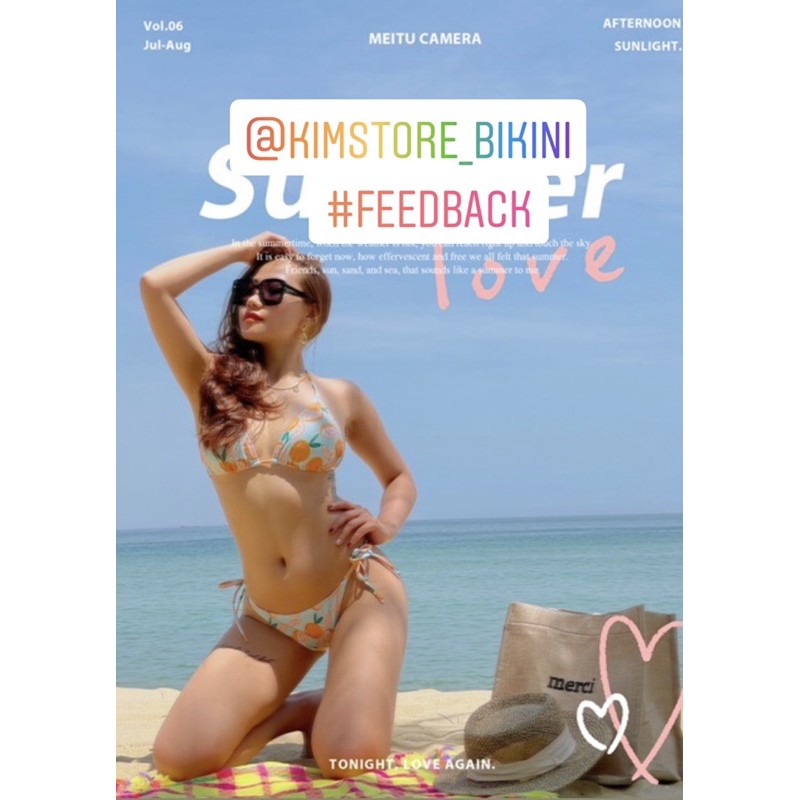 Bikini 2 mảnh trái cam mùa hè kèm ảnh thật và feedback