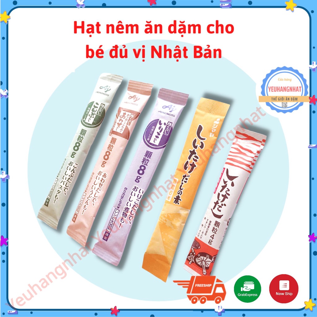 [Gói lẻ] Hạt nêm ăn dặm cho bé đủ vị Nhật Bản - Hạt nêm gói lẻ, tách gói