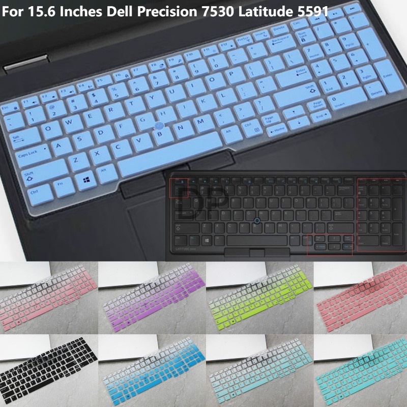 Ốp Silicon Mềm Siêu Mỏng Bảo Vệ Bàn Phím Laptop 15.6 Inches Dell Precision 7530 Latitude 5591