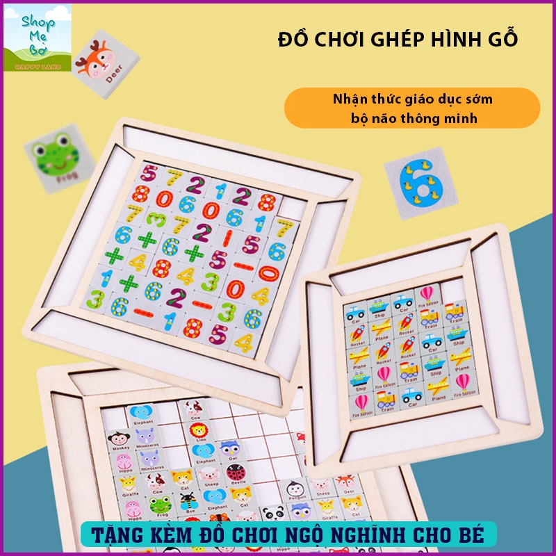 Đồ Chơi Xếp Hình Ghép Cặp PiKaChu Bằng Gỗ, Đồ Chơi Trẻ Em Thông Minh Phát Triển Nhiều Kỹ Năng Cho Bé