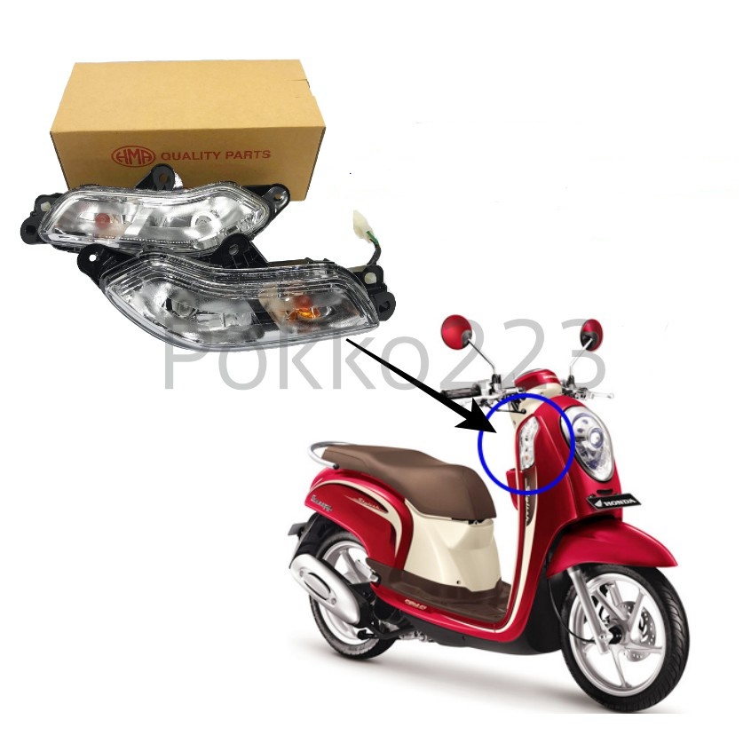 Đèn xinhan xi nhan trước Honda Scoopy 110 đời 2012 2013 2014 2015 ( có bán lẻ )