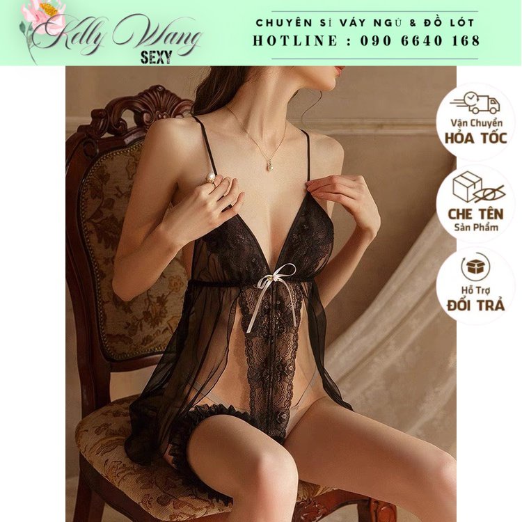 SX863 -  váy ngủ sexy ren - đầm ngủ gợi cảm cao cấp - KELLYWANG