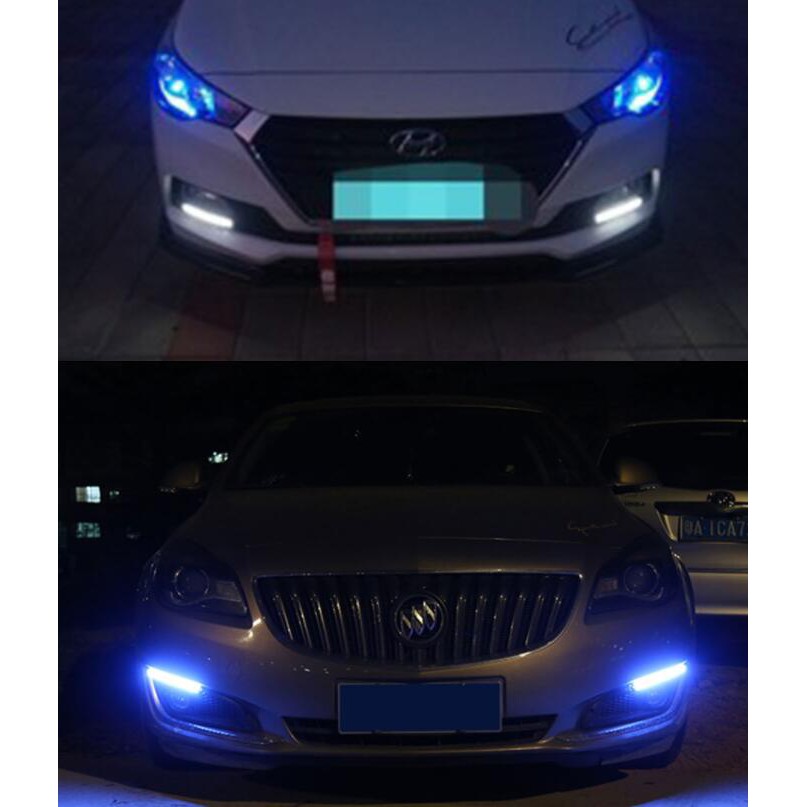 Set 2 Đèn Pha Kevanly Drl 12v Ánh Sáng Trắng Cho Xe Hơi