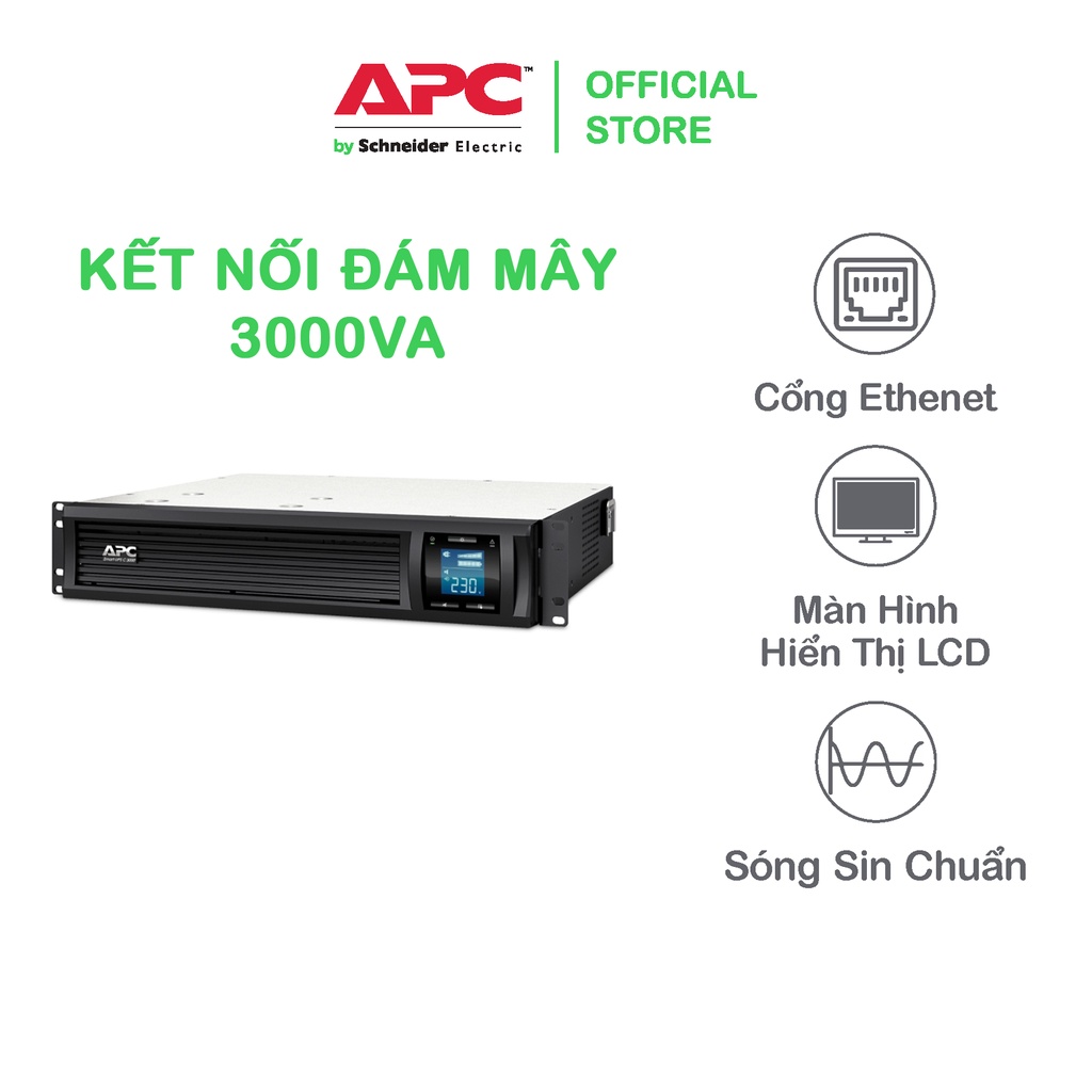 [FREESHIP] Bộ lưu điện thông minh APC by Schneider Electric Smart-UPS SMC3000RMI2U