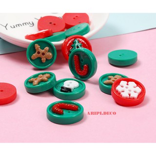 Nút handmade NOEL siêu xinh B83 /Nguyên liệu làm slime resint trang trí