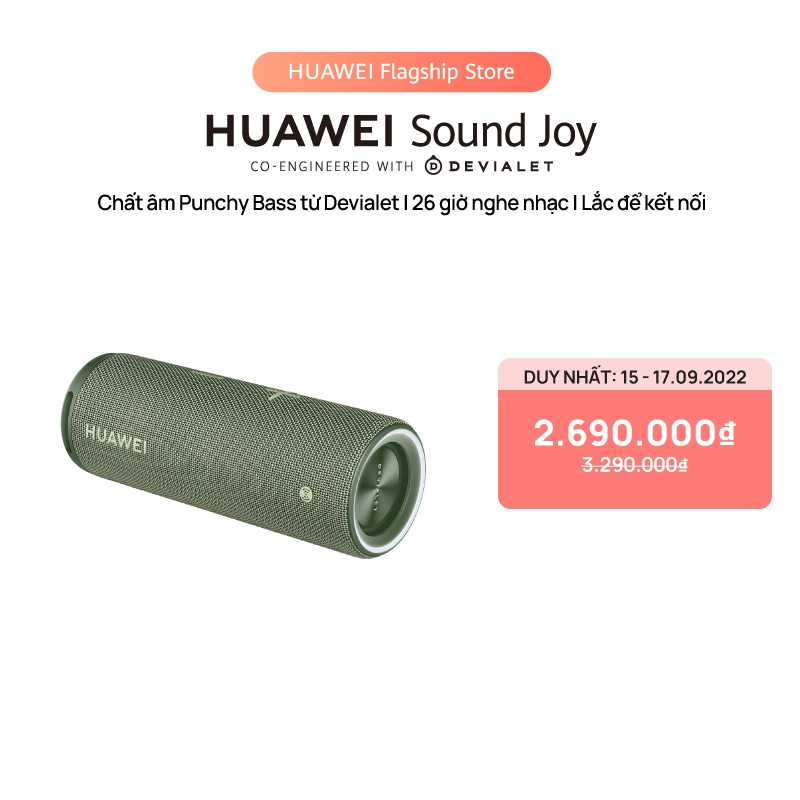 Loa di động HUAWEI Sound Joy | Chất âm Punchy Bass | 26 giờ nghe nhạc | Lắc để kết nối