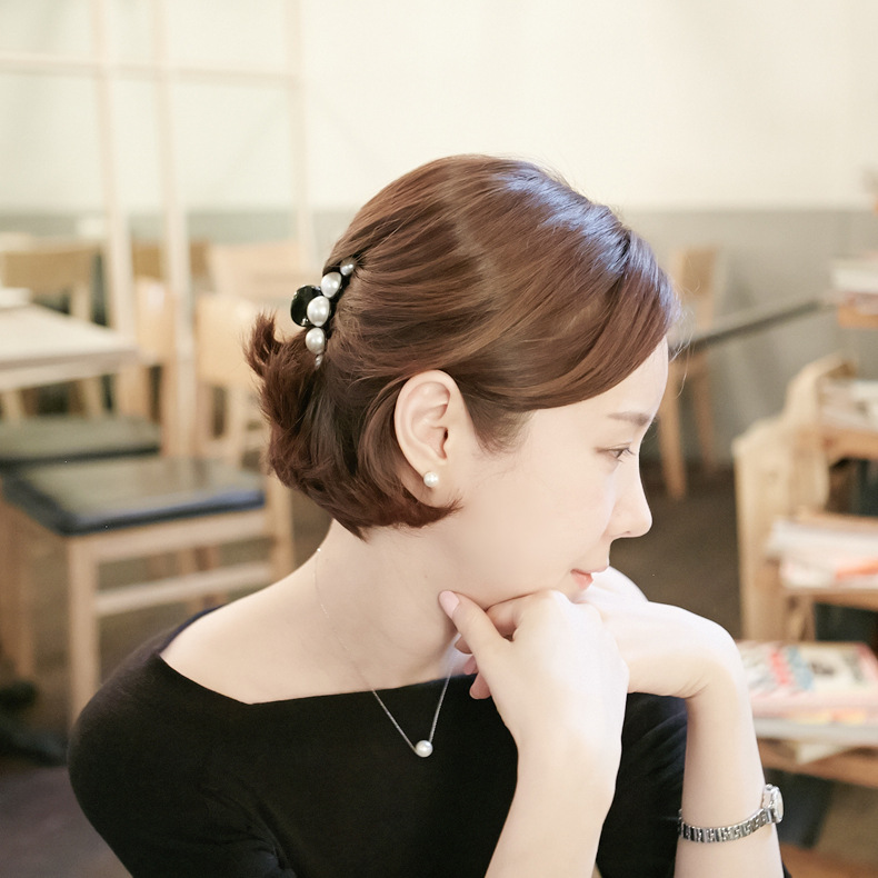 Kẹp Tóc Đính Ngọc Trai Nhân Tạo Phong Cách Hàn Quốc