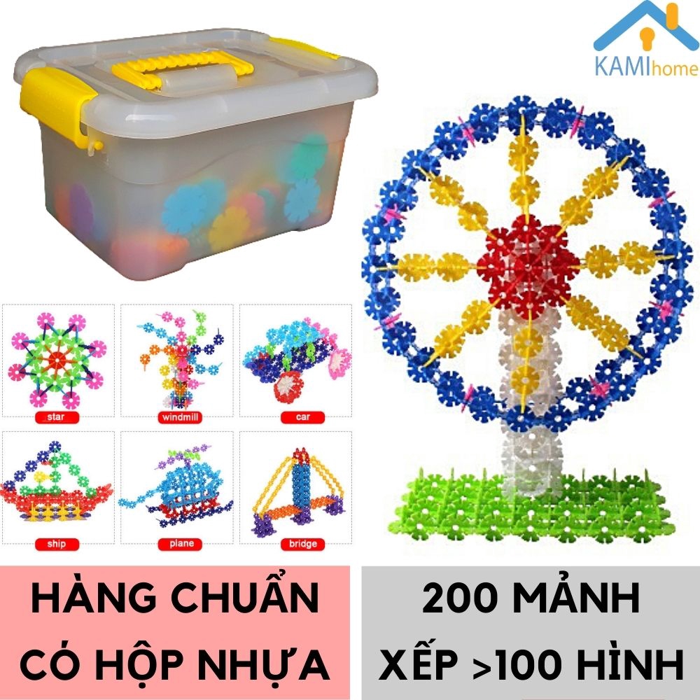 Đồ chơi xếp hình 3D ❤️ Giáo dục sớm Học Chữ-Số-Phép tính❤️ mảnh Hoa Tuyết cho trẻ em &gt;3 tuổi mã 53516.1