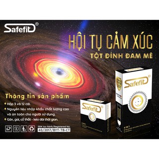 Bao cao su safefit 4 in 1 hộp 3 cái hoặc 12 cái