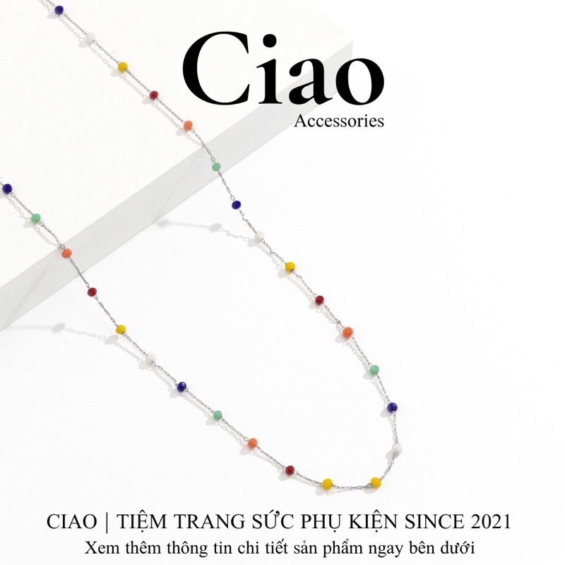 [HOẢ TỐC 1H] Vòng bụng/ Vòng eo thiết kế đính charm màu sắc mã 03 trendy Ciao accessories