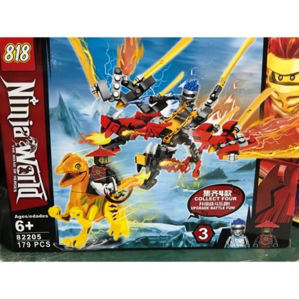 NINJAGO_Lego ninja RỒNG XANH Siêu Cấp (175 mảnh) + NYA Ninja Xanh Dương