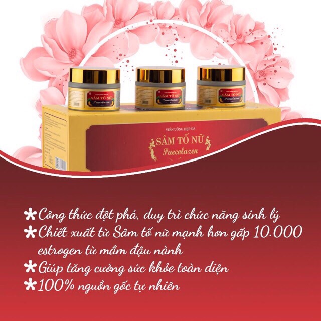 [MẪU MỚI NHẤT] Hộp 3 Lọ Viên Uống Đẹp Da Sâm Tố Nữ Cao Cấp Puecolazen Kohinoor Chính Hãng | BigBuy360 - bigbuy360.vn
