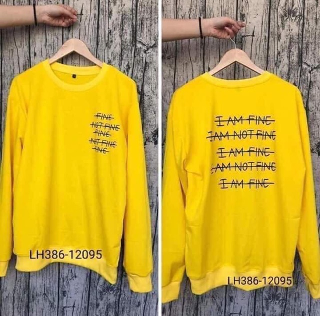 Áo hoodie nỉ Im not fine