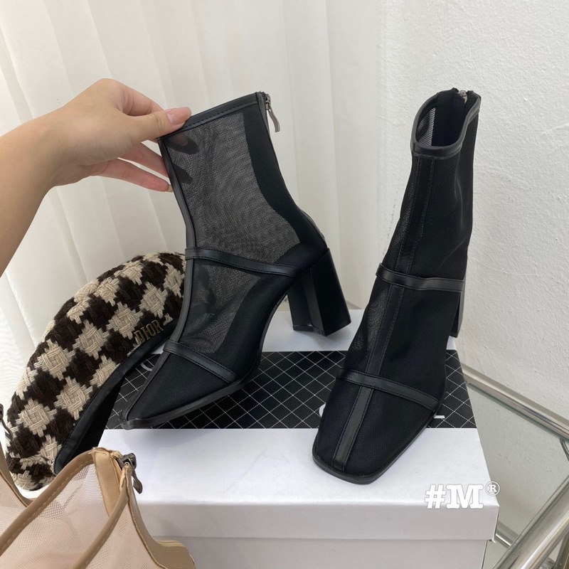Bốt boot lưới gót trụ