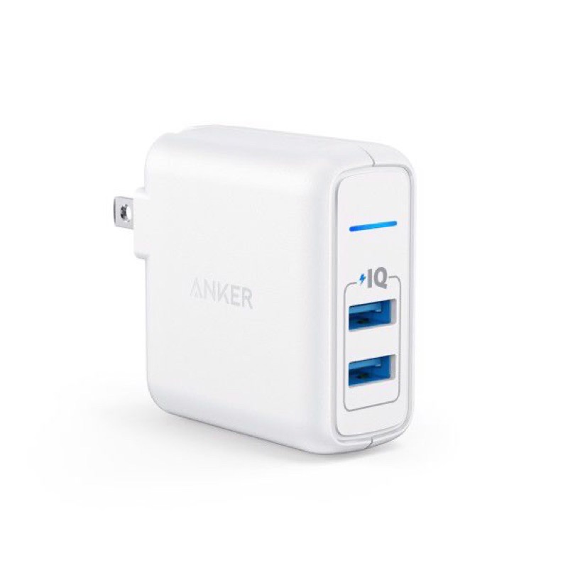 Sạc ANKER A2023 2 PowerPort Elite 24W tích hợp 2 cổng sạc IQ