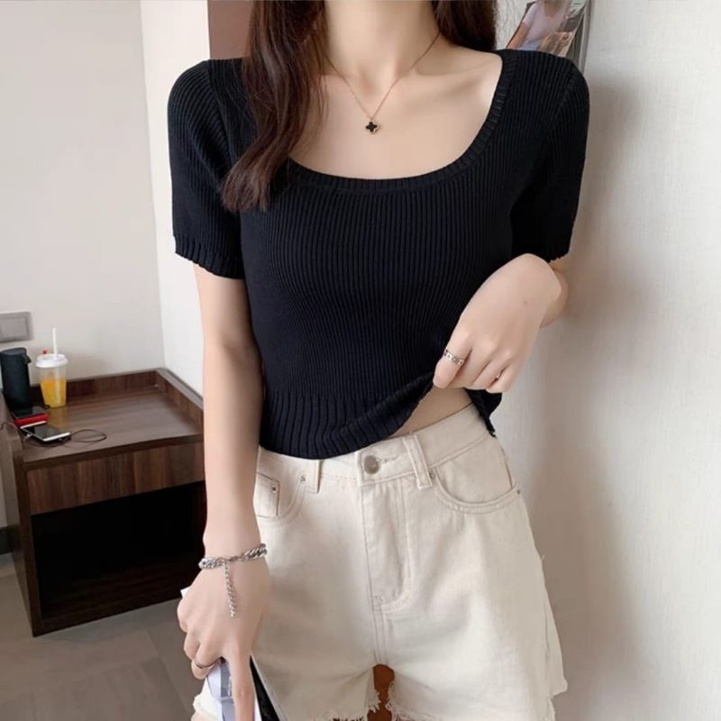 Áo Crop Top Đan Vedora A201# Nhập Khẩu Cho Nữ Giới
