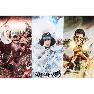 Mô hình One piece Resin chính hãng - Wcf Đô đốc hải quân Akainu, Kizaru, Aokiji - G5 Studio