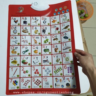 [ Flash Sale ] Bảng học chữ cái và chữ số Tiếng Việt thông minh có giọng nói