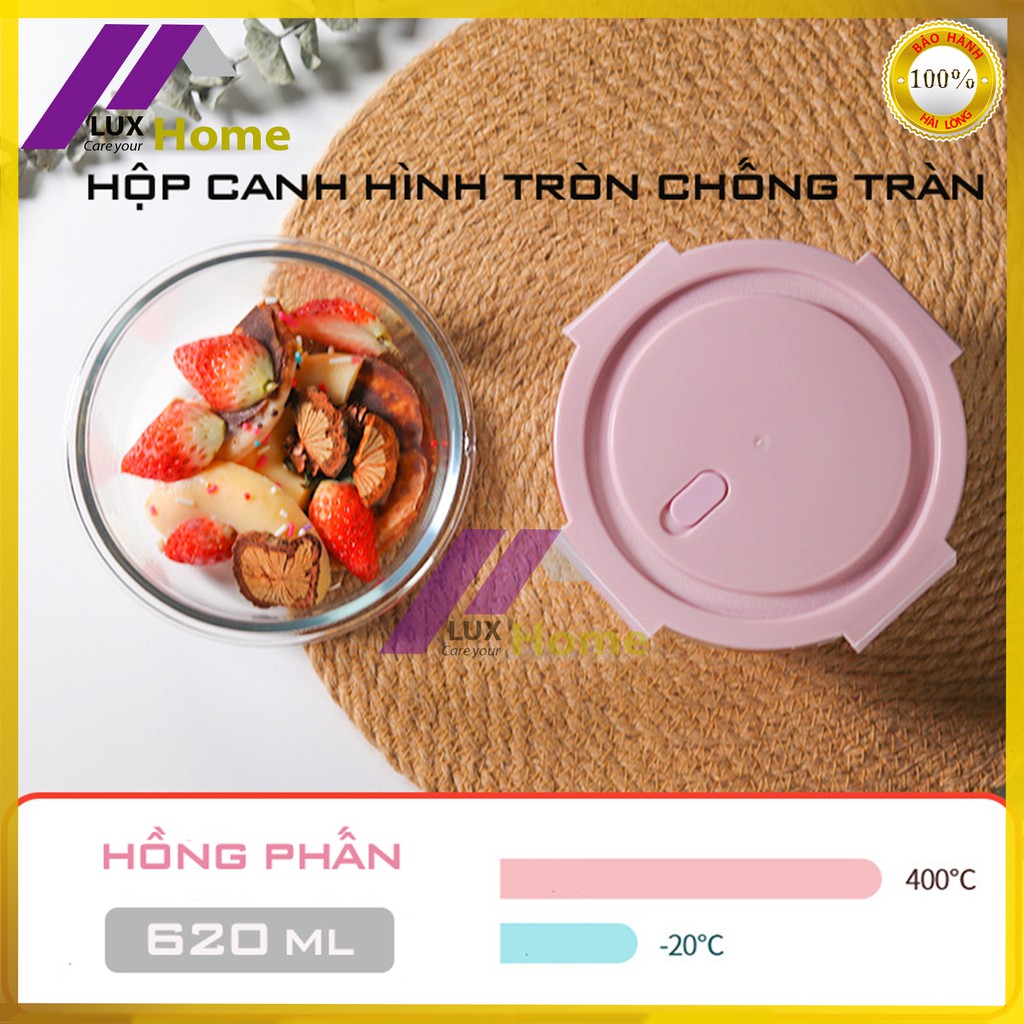 Hộp đựng canh chống tràn bằng thủy tinh, hộp đựng thức ăn 1 ngăn