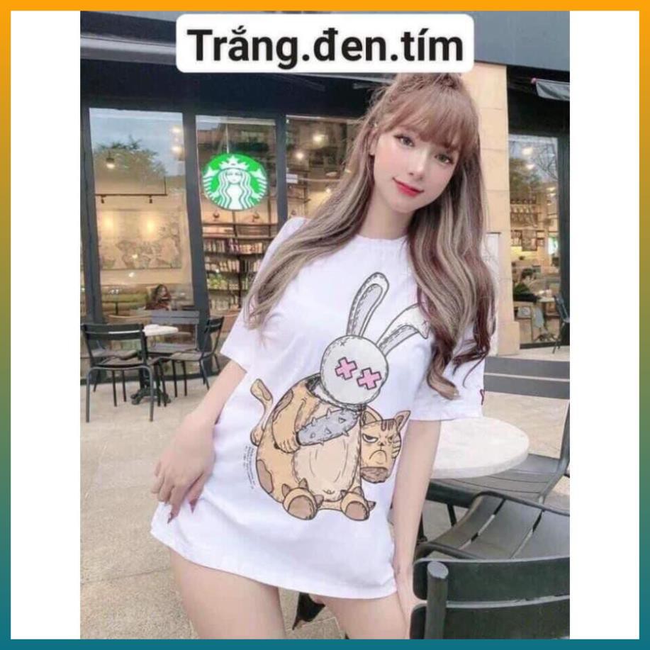 Áo Phông Nữ , Áo Thun Nữ Hình Thỏ Freesize 100% cotton Hàng Qc Loiạ1 | BigBuy360 - bigbuy360.vn