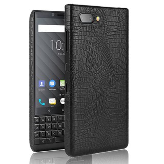 For BlackBerry Key 2 Case Luxury Vintage Crocodile Pattern PU Leather