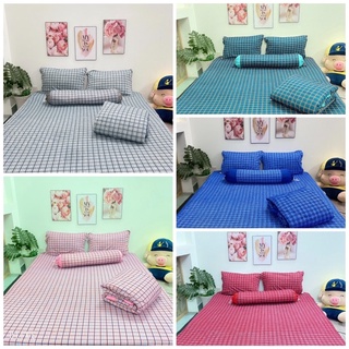 Bộ ga và vỏ gối thun Hàn phối siêu đẹp!(4món, nệm dày10-15cm)