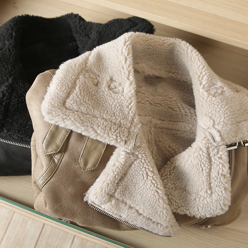 Áo jacket nữ da lộn lót lông chất đẹp hàng quảng châu áo khoác mùa đông phong cách Hàn Quốc 2021 Kozoda AK8 | BigBuy360 - bigbuy360.vn