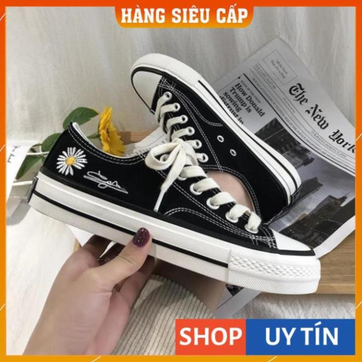[ Hàng Loại 1 ] - [INS HOT]Giày thể thao nữ canvas kiểu,💥Classic thêu hoa cúc nhí💥（2218） | BigBuy360 - bigbuy360.vn