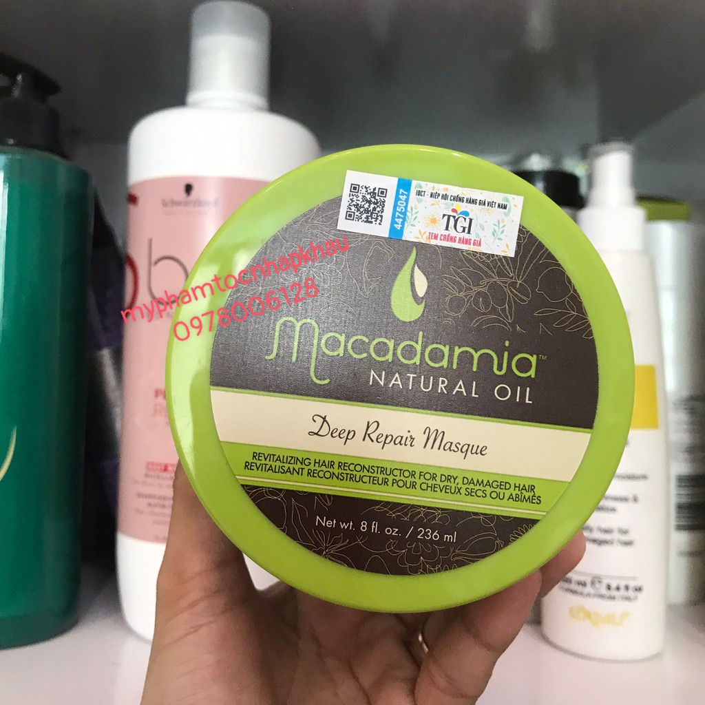 [MACADAMIA_CHÍNH_HÃNG] HẤP DẦU PHỤC HỒI TÓC MACADAMIA DEEP REPAIR MASQUE 236ML