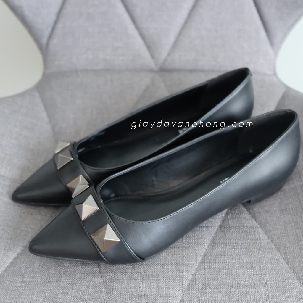 Giày bệt mũi nhọn đính đá đầu mũi xuất Mỹ