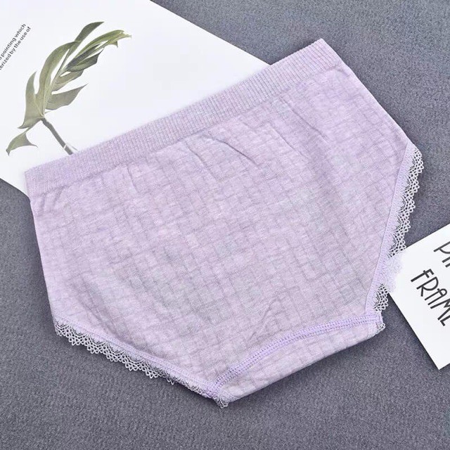 Hộp 5 quần lót Muji coton viền ren AHONG1 .