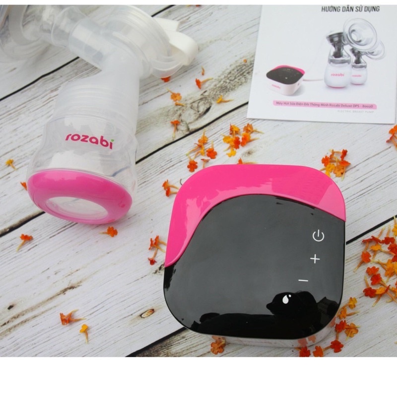 Phụ kiện Máy hút sữa điện đôi Rozabi Deluxe kết hợp 3 chế độ matxa, hút và vắt kiệt