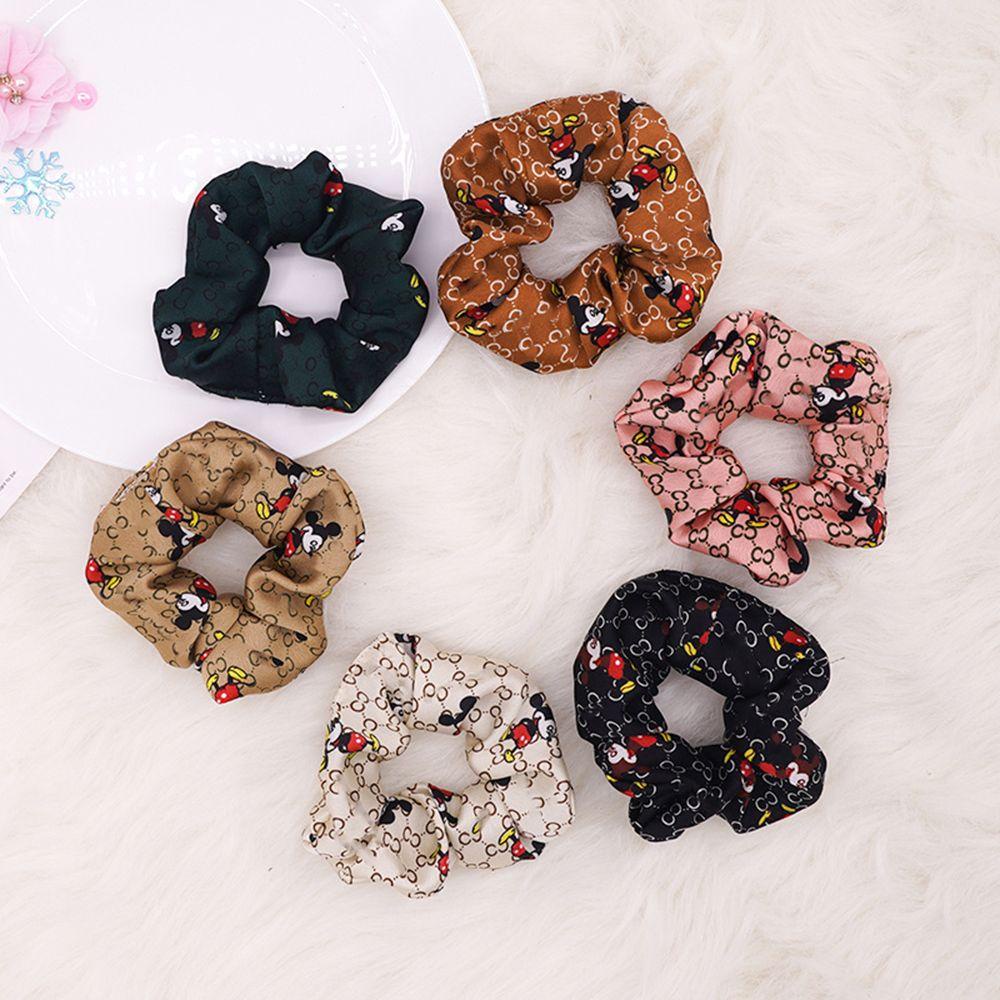 FORBETTER Dây Cột Tóc Lông Nhung Hình Mickey Minnie Phong Cách Hàn Quốc Dễ Thương Cho Bé Gái