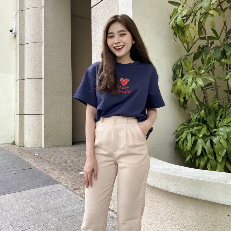 Quần dài nữ form lửng có dập ly | BigBuy360 - bigbuy360.vn