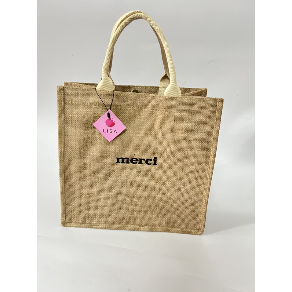 [LOẠI 1] Túi cói Merci, túi tote đi biển phong cách Vintage , có ngăn nhỏ kéo khóa Trex, M44