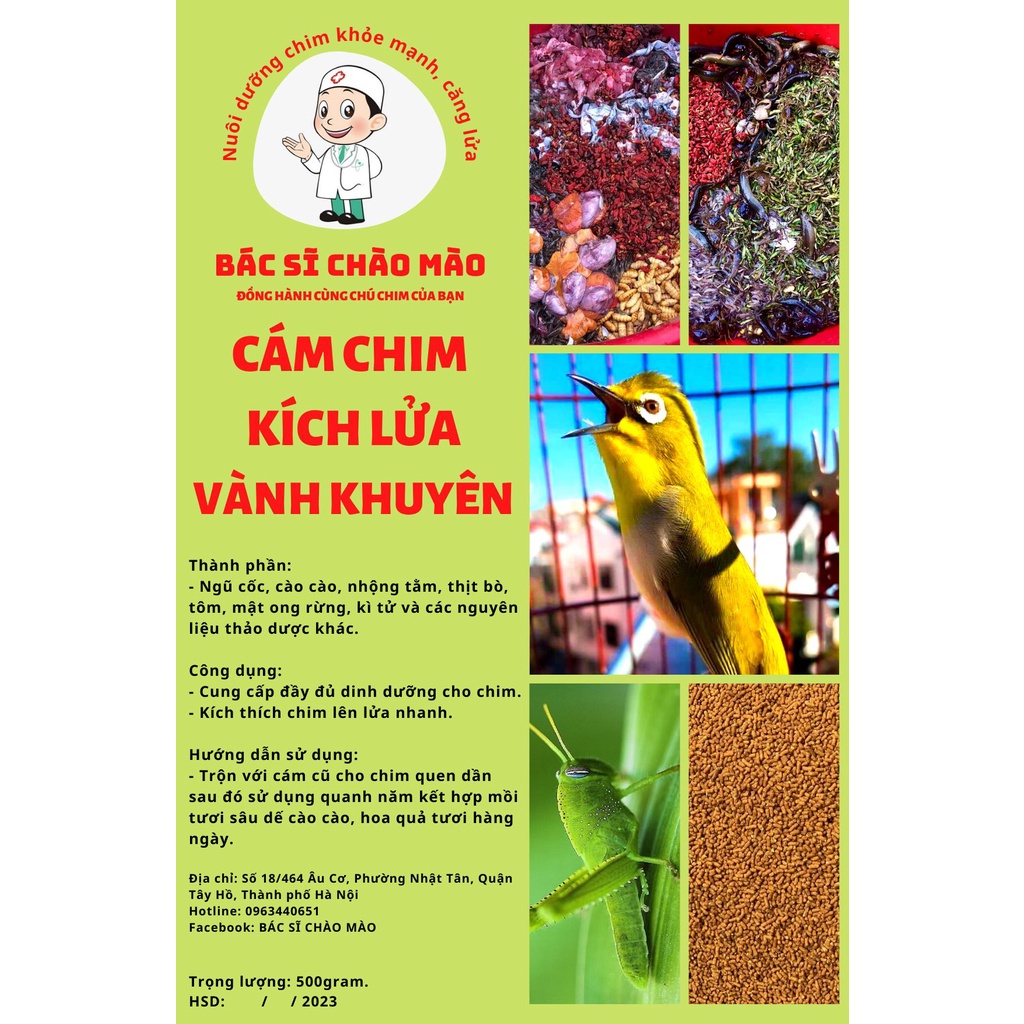 300g Cám khuyên giàu dinh dưỡng Vỗ béo & Kích lửa