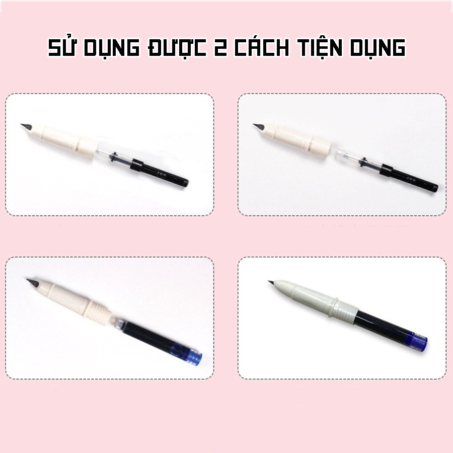 [Mã LIFE1404ALL50K giảm 10% đơn 200K] Bút máy kim tinh nét trơn - bút dễ thương dành cho học sinh tiểu học