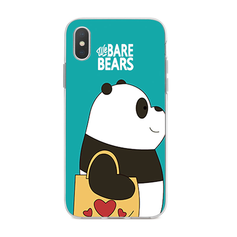 Ốp điện thoại silicon TPU dẻo họa tiết 3 chú gấu dễ thương cho iPhone X 6 6s 6Plus 6s Plus 7 7Plus 8 8Plus 5 5s SE
