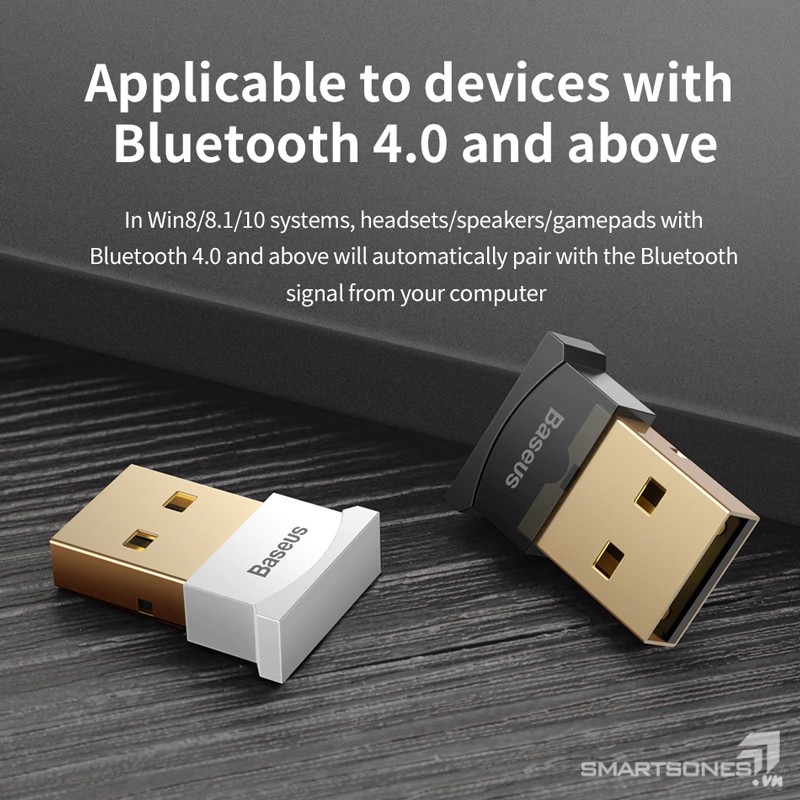 USB-Bluetooth 4.0 Baseus thu phát tín hiệu Bluetooth cho máy tính, laptop