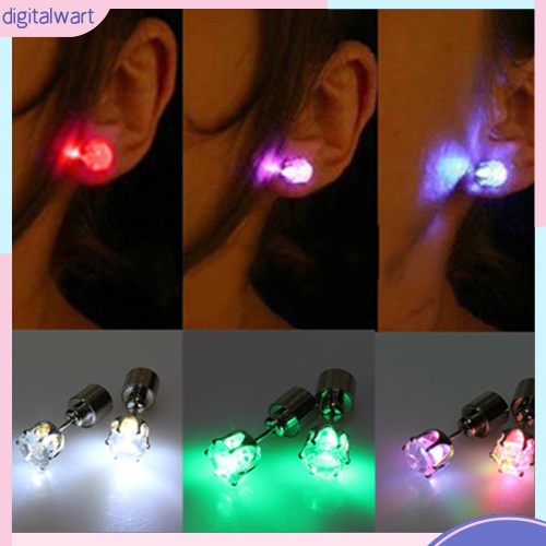 Khuyên tai đính đá có đèn LED phát sáng cho múa lễ Giáng Sinh