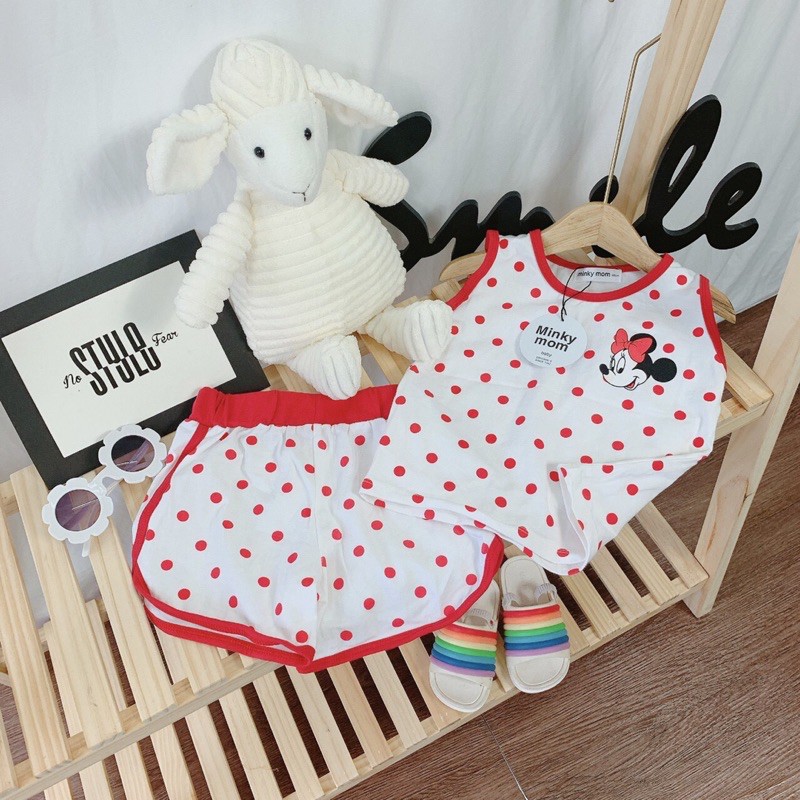 Bộ ba lỗ cho bé 9-25kg, chất cotton chính phẩm siêu đẹp